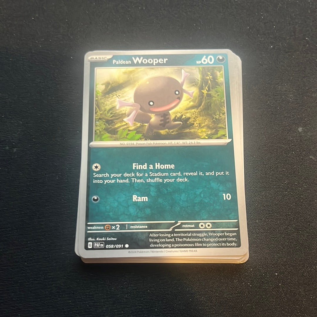 Paldean Fates: Paldean Wooper #58 Paldean Fates: Paldean Wooper #58